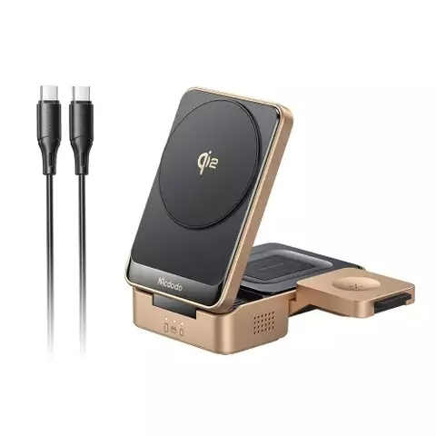 Để Sạc Đa Năng Mcdodo MagQ Qi2 3-in-1 Foldable Charging Station (Kèm cáp sạc C to C)