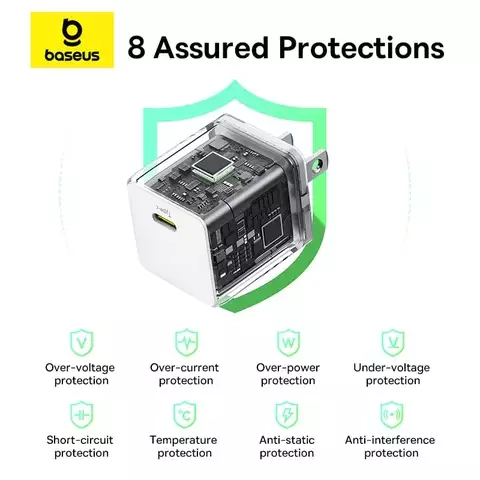 Bộ Sạc Nhanh Baseus Palm Fast Charger 1C 20W30W (Kèm cáp C to iP 1m)