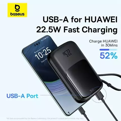 Sạc Dự Phòng Kèm Cáp OS-Baseus Qpow Pro+ Digital Display Fast Charge Power Bank 10000mAh 22.5W Type-C Edition