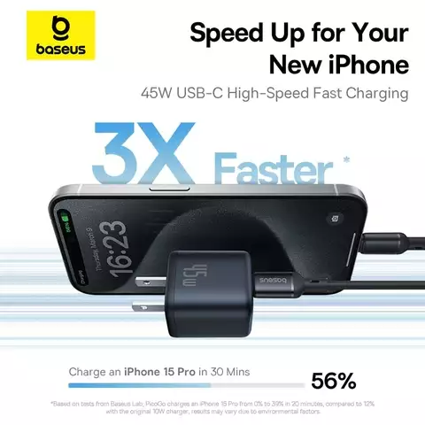 Cốc Sạc Nhanh OS-Baseus PicoGo GaN Fast Charger 1C 45W