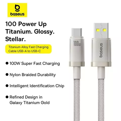 Cáp Sạc Nhanh Baseus Titanium Alloy Fast Charging Cable USB to Type-C 100W