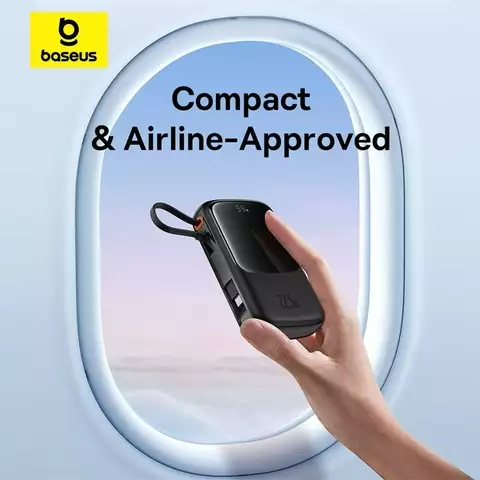Sạc Dự Phòng Kèm Cáp OS-Baseus Qpow Pro+ Digital Display Fast Charge Power Bank 10000mAh 22.5W Type-C Edition