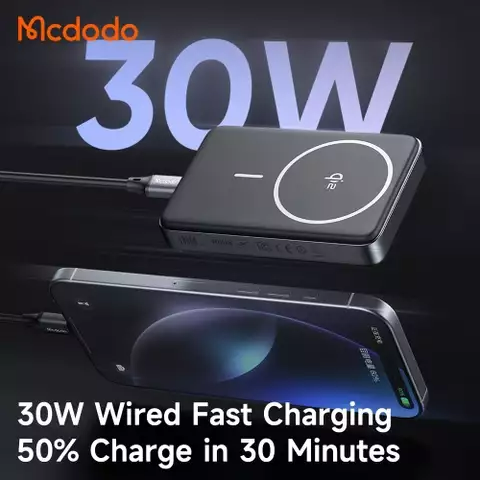 Sạc Dự Phòng Không Dây Mcdodo MagQ 10000mAh 30W Qi2 Magnetic Wireless Power Bank