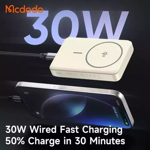 Sạc Dự Phòng Không Dây Mcdodo MagQ 30W Qi2 Magnetic Wireless Power Bank