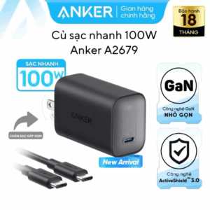 Củ Sạc Nhanh Nano 100W ANKER A2679 (Không Hộp, Không Kèm Cáp)