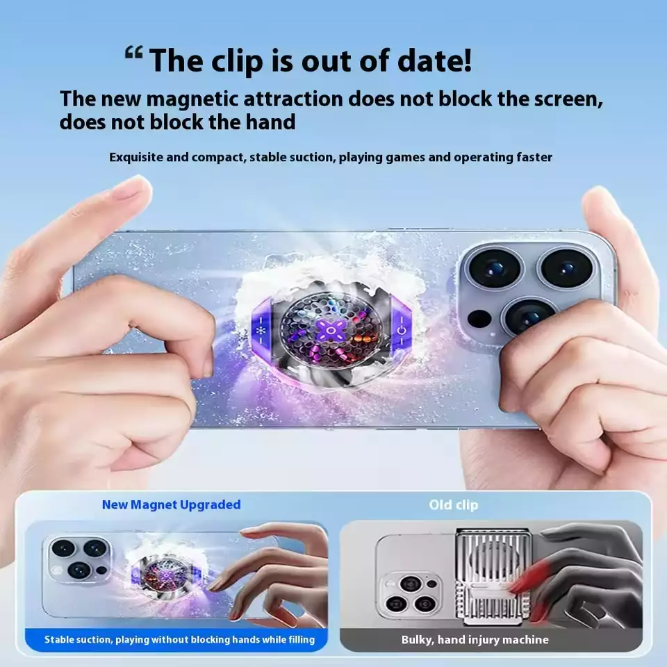 Quạt Tản Nhiệt Điện Thoại Kết Hợp Sạc Nhanh Không Dây 15w Lisen Leeson