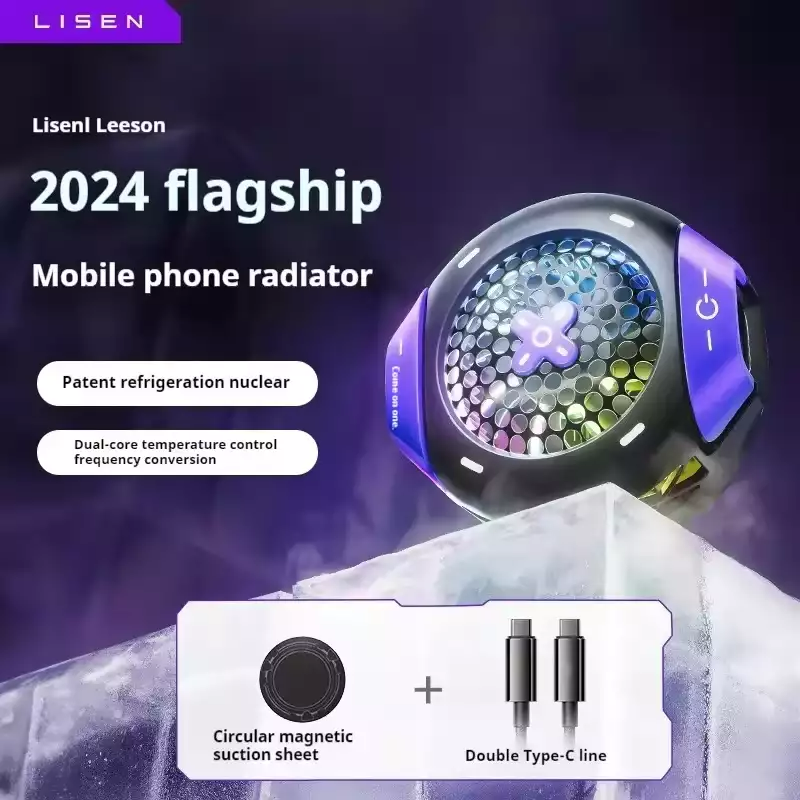 Quạt Tản Nhiệt Điện Thoại Kết Hợp Sạc Nhanh Không Dây 15w Lisen Leeson