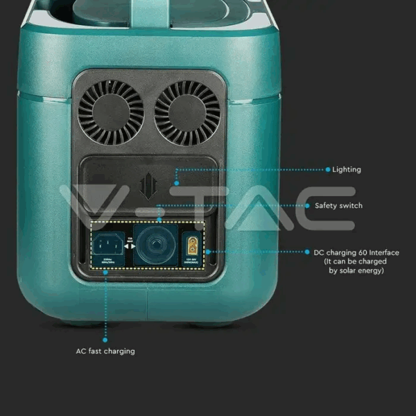 Trạm sạc V-TAC VT-1001 – 1000W, dung lượng 1050Wh (328.300mAh)