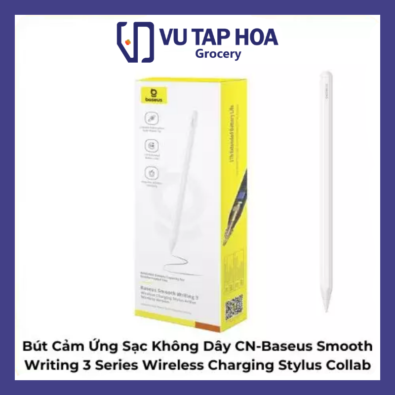 Bút Cảm Ứng Sạc Không Dây CN-Baseus Smooth Writing 3 Series Wireless Charging Stylus Collab