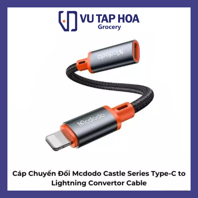 Cáp Chuyển Đổi Mcdodo Castle Series Type-C to Lightning