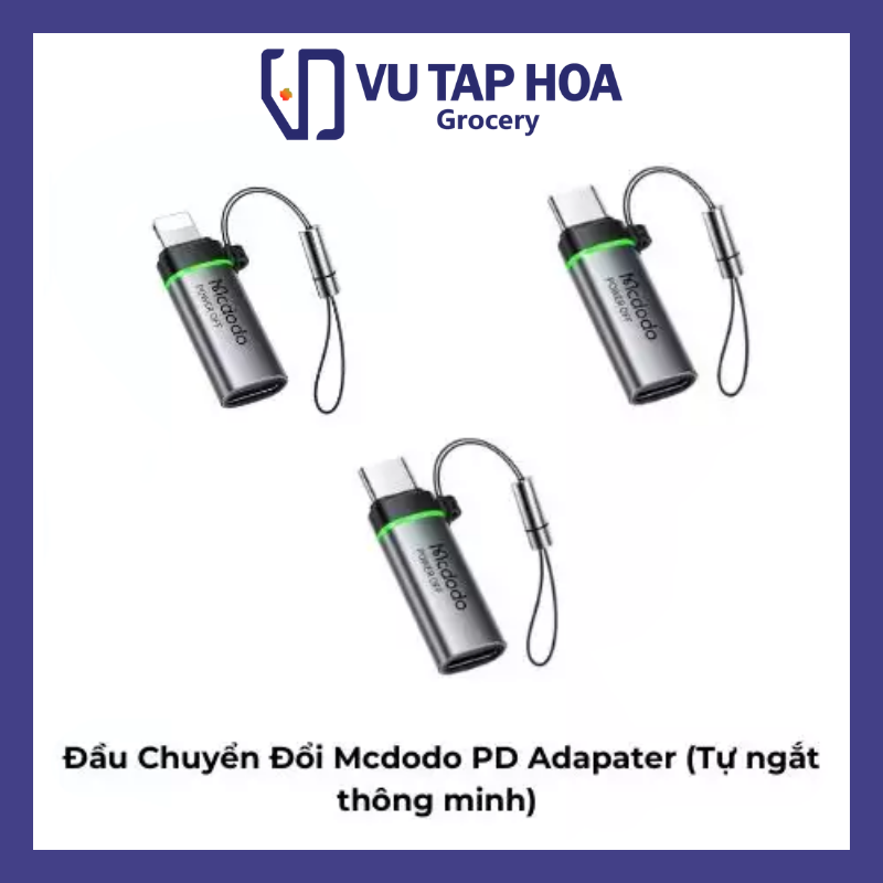 Đầu Chuyển Đổi Mcdodo PD Adapater (Tự ngắt thông minh)
