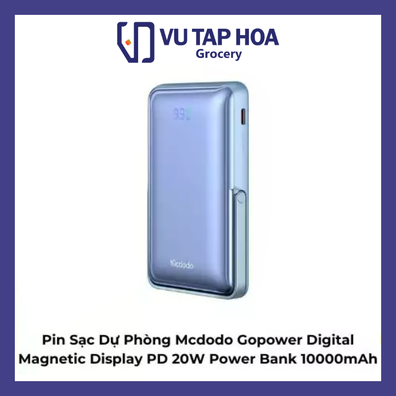 Pin Sạc Dự Phòng Mcdodo Gopower Digital Magnetic Display PD 20W Power Bank 10000mAh
