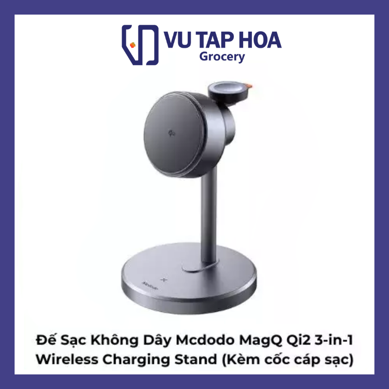 Đế Sạc Không Dây Mcdodo MagQ Qi2 3-in-1 Wireless Charging Stand (Kèm cốc cáp sạc)