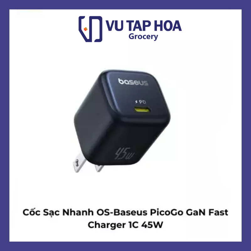 Cốc Sạc Nhanh OS-Baseus PicoGo GaN Fast Charger 1C 45W