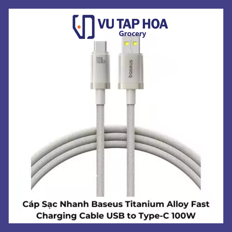 Cáp Sạc Nhanh Baseus Titanium Alloy Fast Charging Cable USB to Type-C 100W
