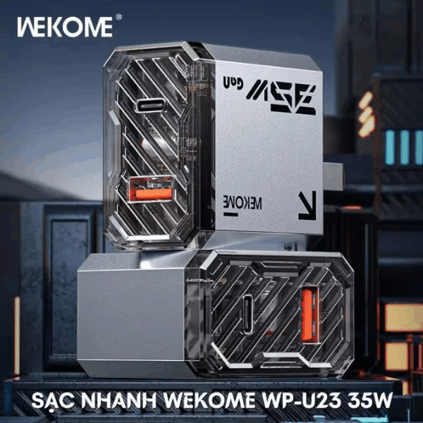 Củ Sạc Nhanh 35W Wekome WP-U23 2 Cổng Sạc Hỗ Trợ Sạc Nhanh PPS, PD, GAN
