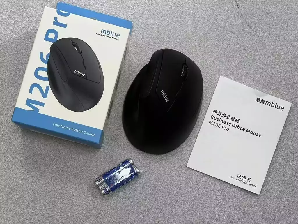 Chuột Công Thái Học Meizu Mblue M206 Pro, Chuột Silent Yên Lặng, 4000 Dpi