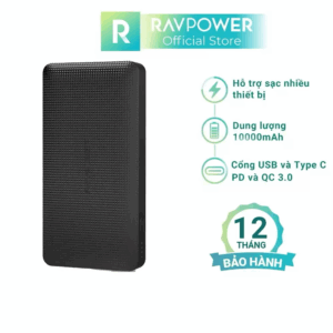 Pin dự phòng RAVPower RP-PB094 10000mAh PD 18W QC 3.0