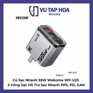 Củ Sạc Nhanh 35W Wekome WP-U23 2 Cổng Sạc Hỗ Trợ Sạc Nhanh PPS, PD, GAN