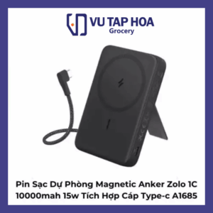 Pin Sạc Dự Phòng Magnetic Anker Zolo 1C 10000mah 15w Tích Hợp Cáp Type-c A1685