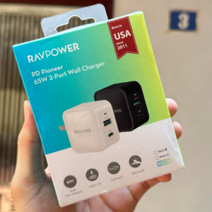 Củ sạc nhanh GaN 65W 2 cổng RavPower RP-PC133