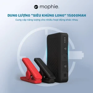 Pin Dự Phòng 15000mah Hãng Mophie, Kích Bình Ắc Quy Oto, Xe Máy, Có Cổng AC
