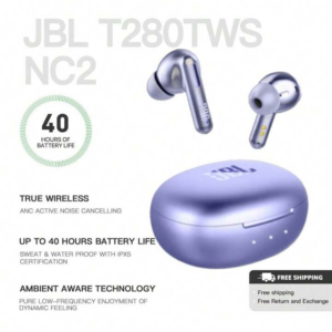 Tai Nghe Bluetooth Hãng JBL T280 TWS NC2, Chống Ồn Chủ Động ANC, Hàng Chính Hãng