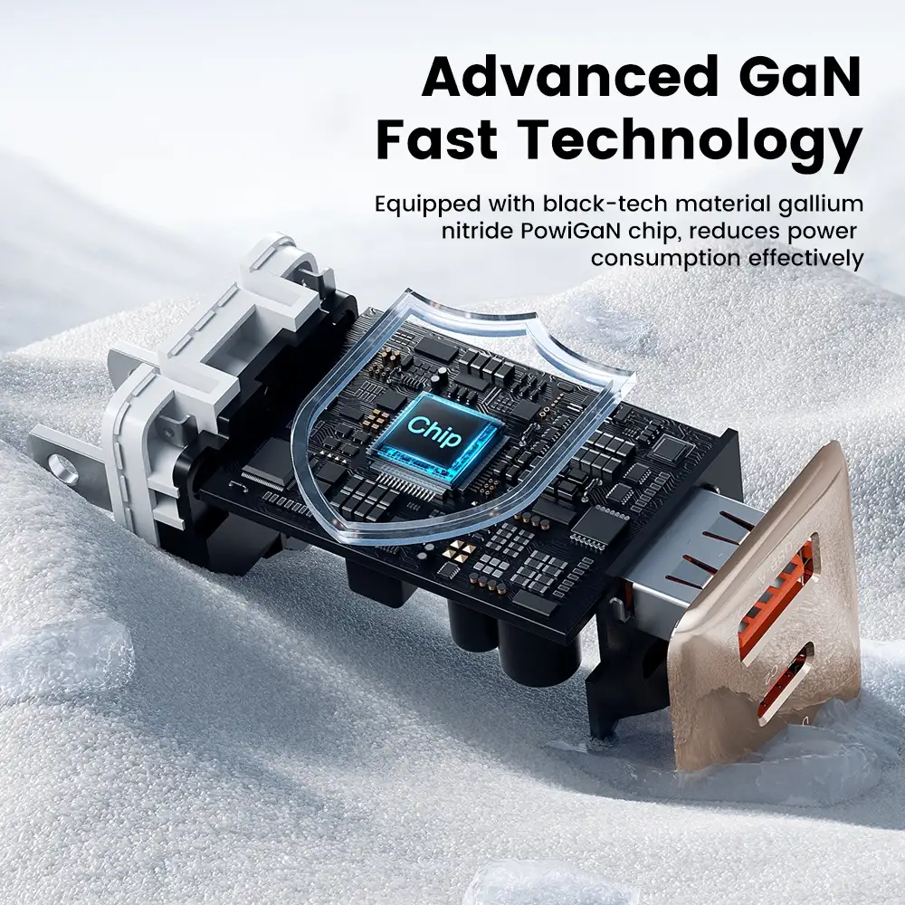 Củ Sạc Nhanh Gan Toocki 67W – 3 Cổng (2 Type C + 1 Usb A)