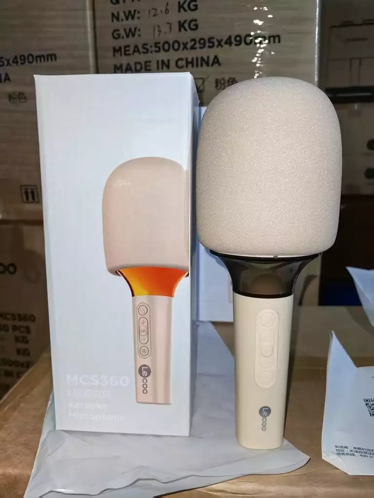 {Order giao 29/4} Micro karaoke không dây Lecoo MCS360 hãng Lenovo, có TWS 2 mic, đèn RGB, cổng AUX