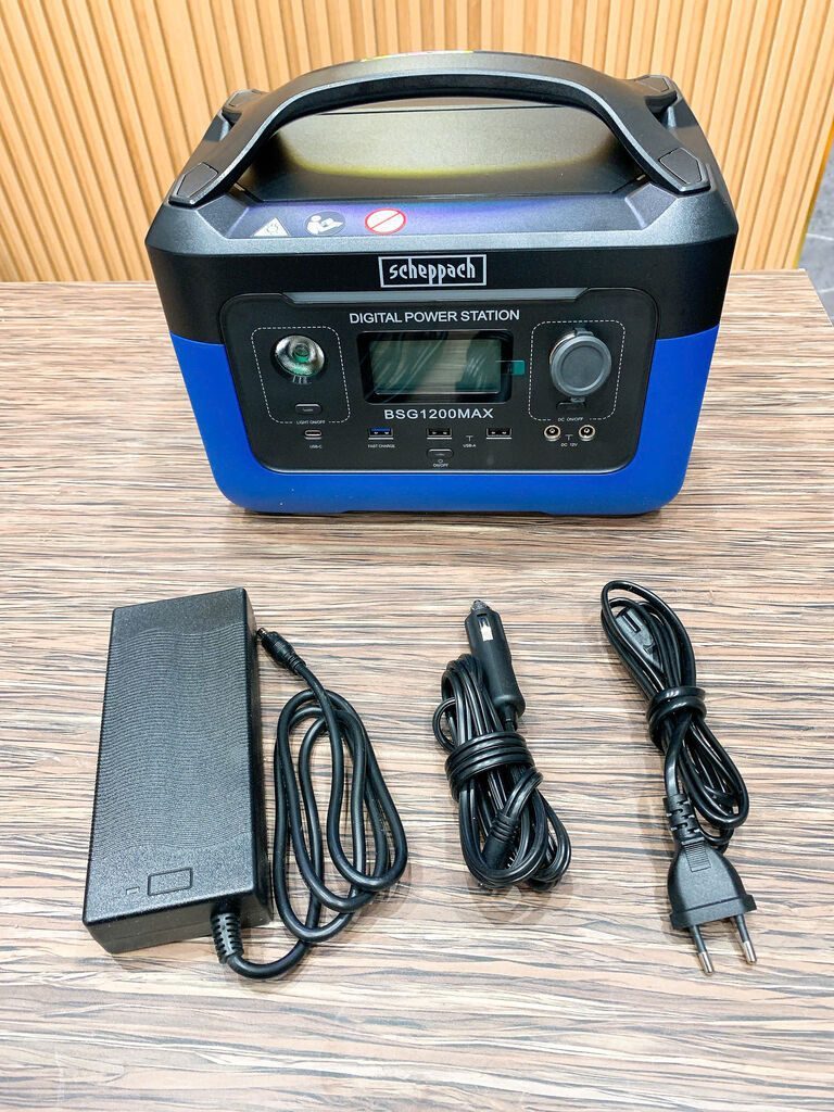 Trạm Sạc 600W BSG1200MAX 577Wh Hãng Scheppach (Hàng Đức)