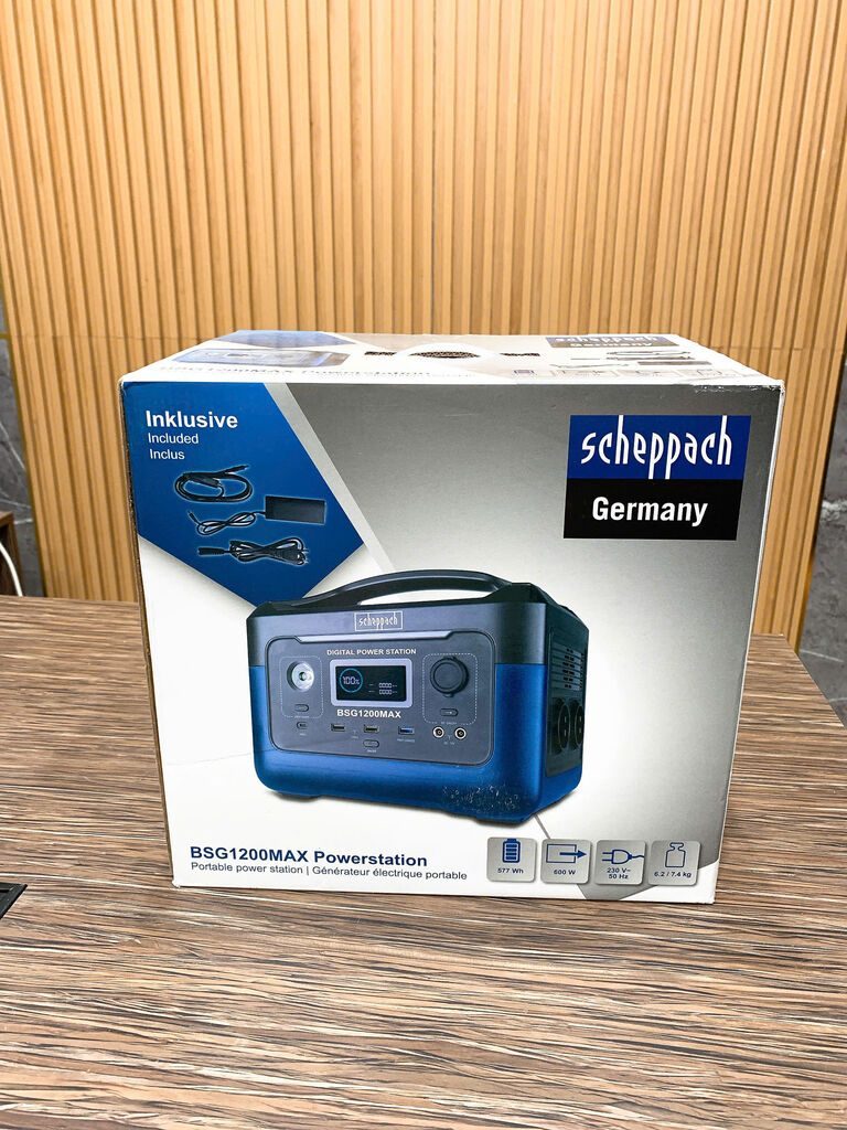 Trạm Sạc 600W BSG1200MAX 577Wh Hãng Scheppach (Hàng Đức)