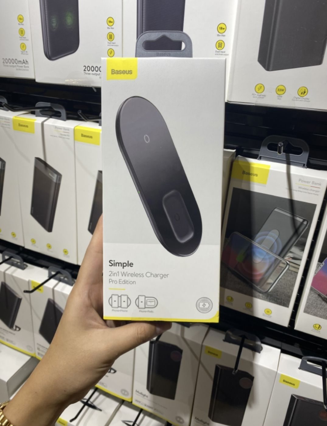 Dock sạc không dây 2 in 1 Baseus Simple