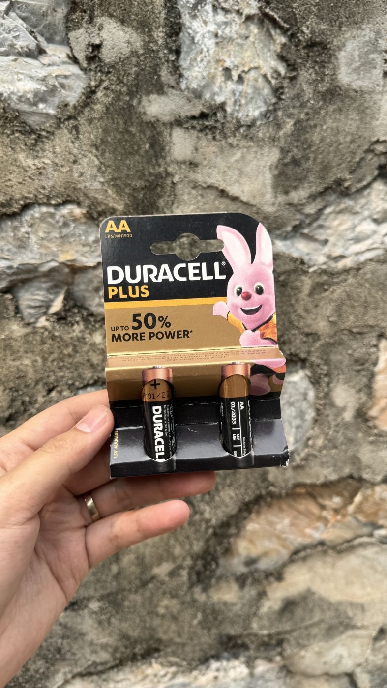 Vỉ 2 viên Pin tiểu AA Duracell Plus dung lượng cao,pin Alkaline hạn 2033 KM