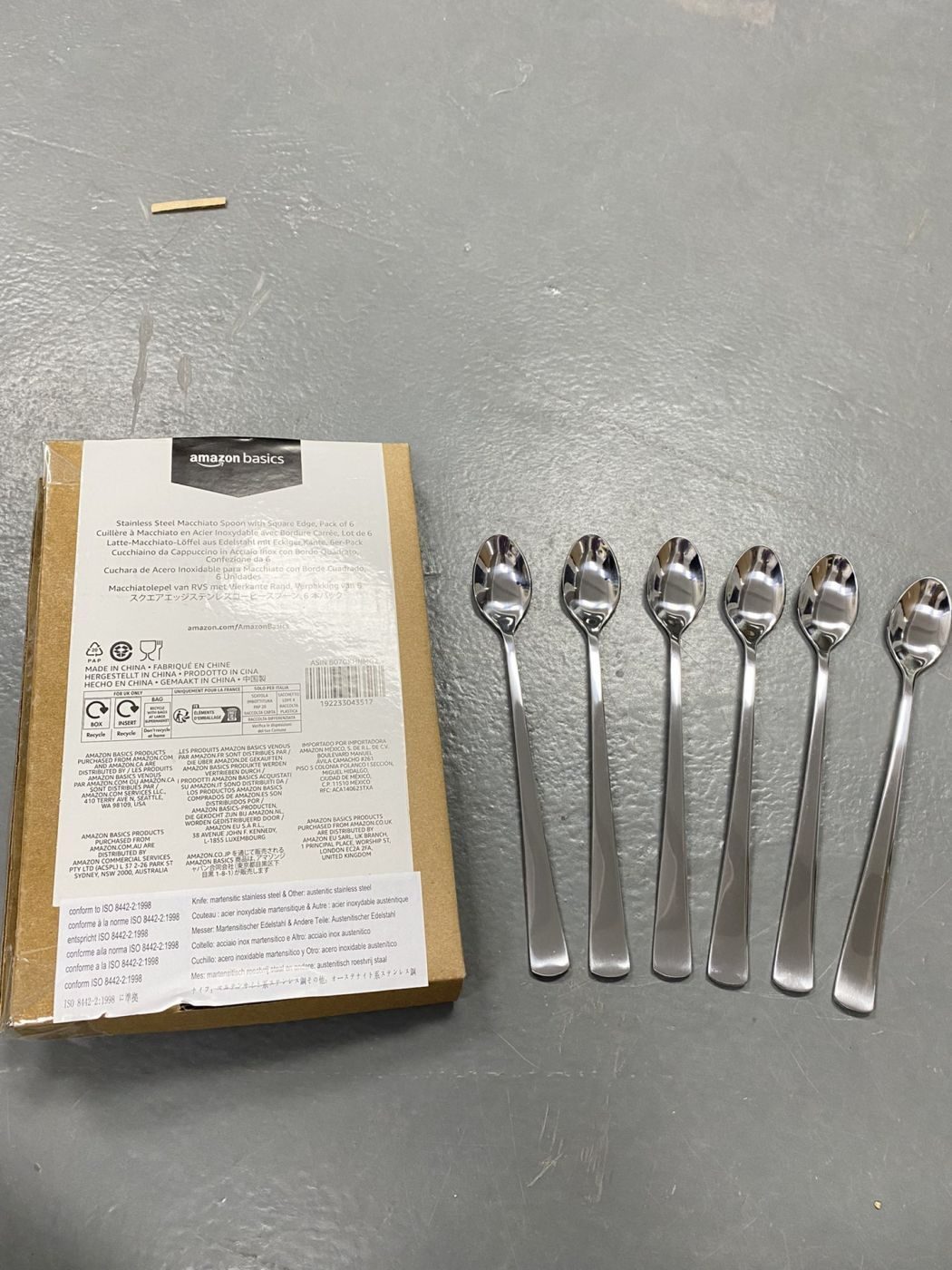 Bộ thìa Amazon Basics 6 món B07GJKFS6J - hàng Mỹ , cực xịn