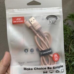 Dây cáp sạc cho iP chính hãng Drapow CS02 chất liệu cao su non