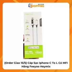 {Order Giao 15/5} Cáp Sạc Iphone C To L Có MFI Hãng Feeyoo Heymix