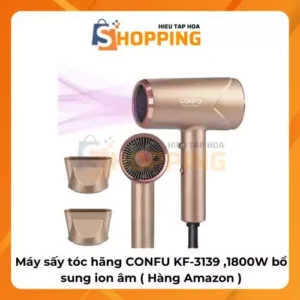 Máy sấy tóc hãng CONFU KF-3139 ,1800W bổ sung ion âm ( Hàng Amazon )