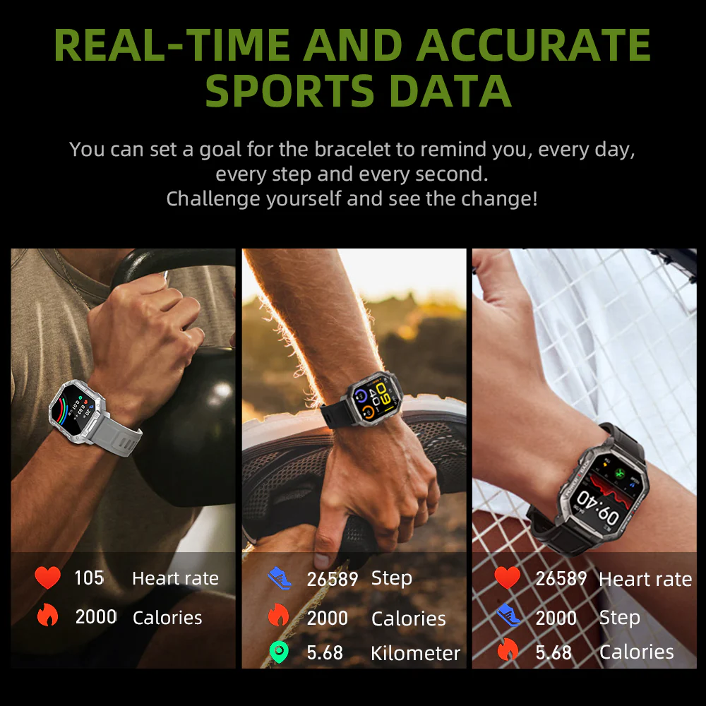 Đồng Hồ Thông Minh Kumi U3 Pro, Nghe Gọi Đt, Đọc Tin Nhắn, Chống Nước, Đo Nhịp Tim