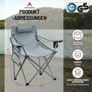 {Order Giao 28/4} Ghế Xếp Dã Ngoại Atacama Chính Hãng - Thương Hiệu Đức