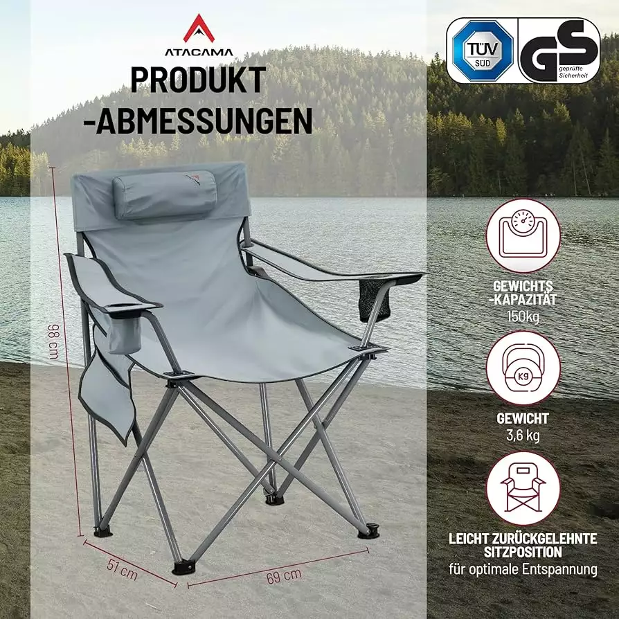 {Order Giao 28/4} Ghế Xếp Dã Ngoại Atacama Chính Hãng - Thương Hiệu Đức