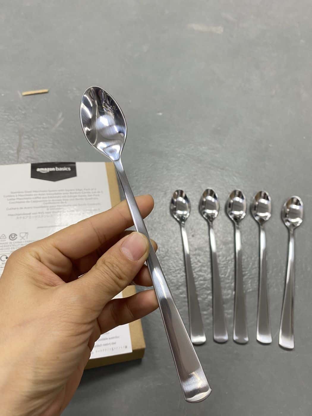 Bộ thìa Amazon Basics 6 món B07GJKFS6J - hàng Mỹ , cực xịn