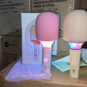 {Order giao 29/4} Micro karaoke không dây Lecoo MCS360 hãng Lenovo, có TWS 2 mic, đèn RGB, cổng AUX