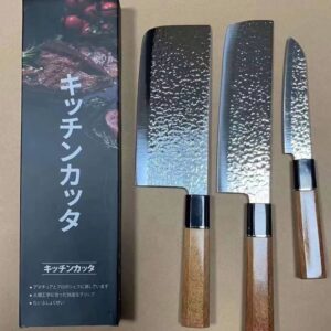 Bộ dao làm bếp TAIFU 3 món , dao thép , có 2 dao chặt