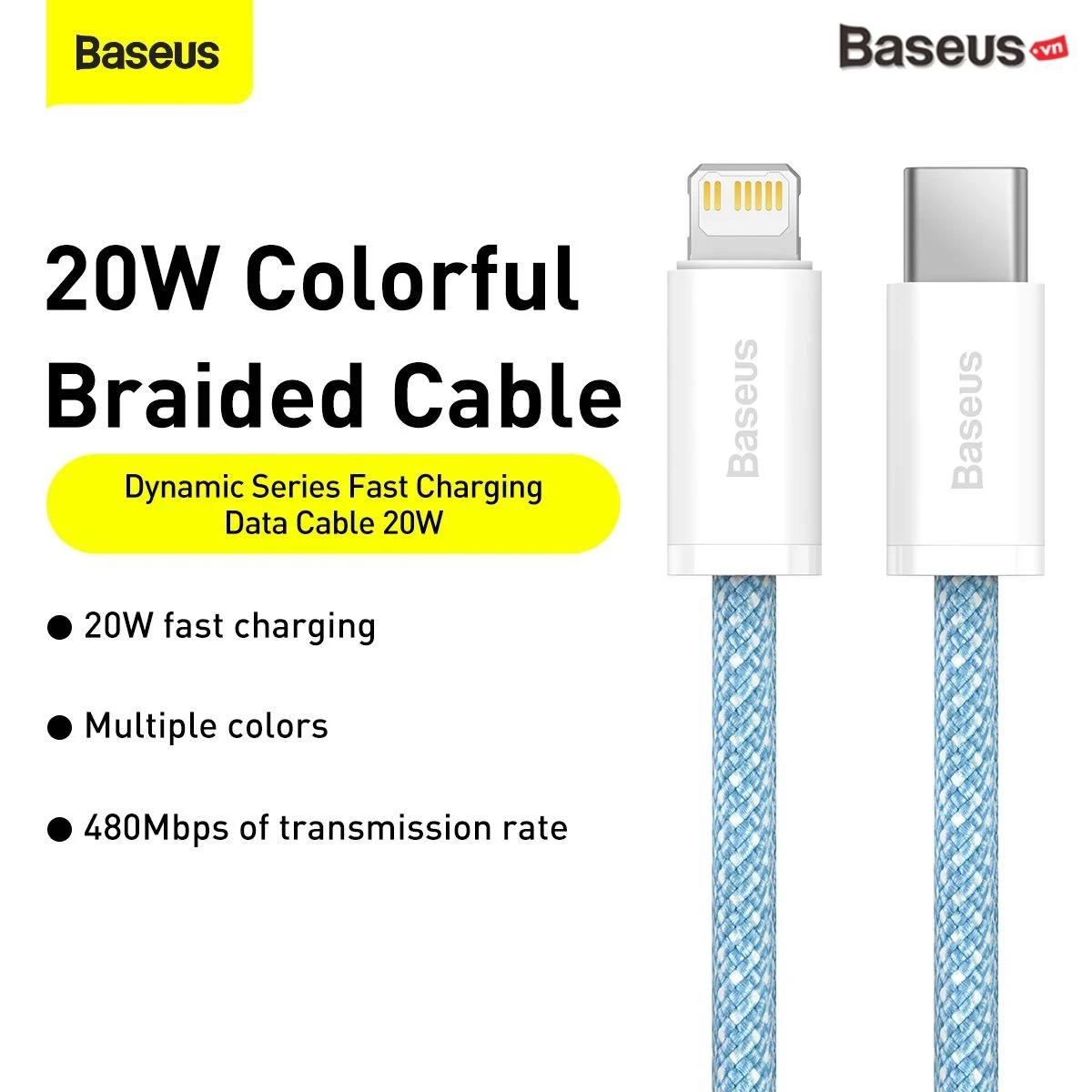 Cáp Sạc Nhanh Siêu Bền C To Lightning Baseus Dynamic Series Fast Charging Data Cable 20W