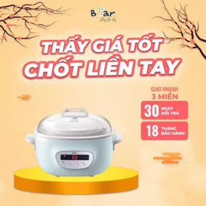 Nồi Nấu Chậm Bear 2.5L SUBE003 - Bản Tiếng Việt
