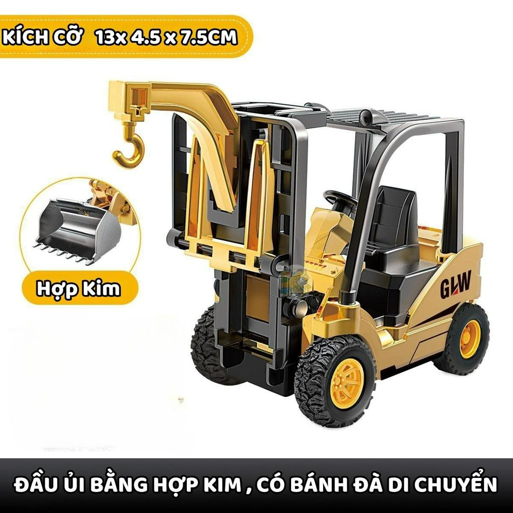 Xe Máy Ủi, Xe Nâng Đồ Chơi Cho Bé Chất Liệu ABS Cao Cấp Nhãn GLW