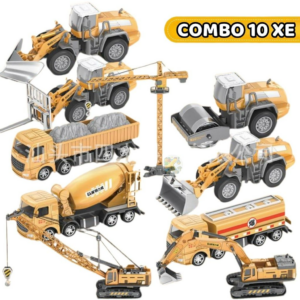 Bộ Đồ Chơi Xe Công Trường GLW Bằng Nhựa ABS Cao Cấp An Toàn Cho Bé 