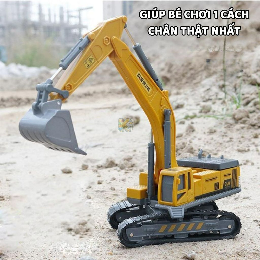 Bộ Đồ Chơi Xe Công Trường GLW Bằng Nhựa ABS Cao Cấp An Toàn Cho Bé