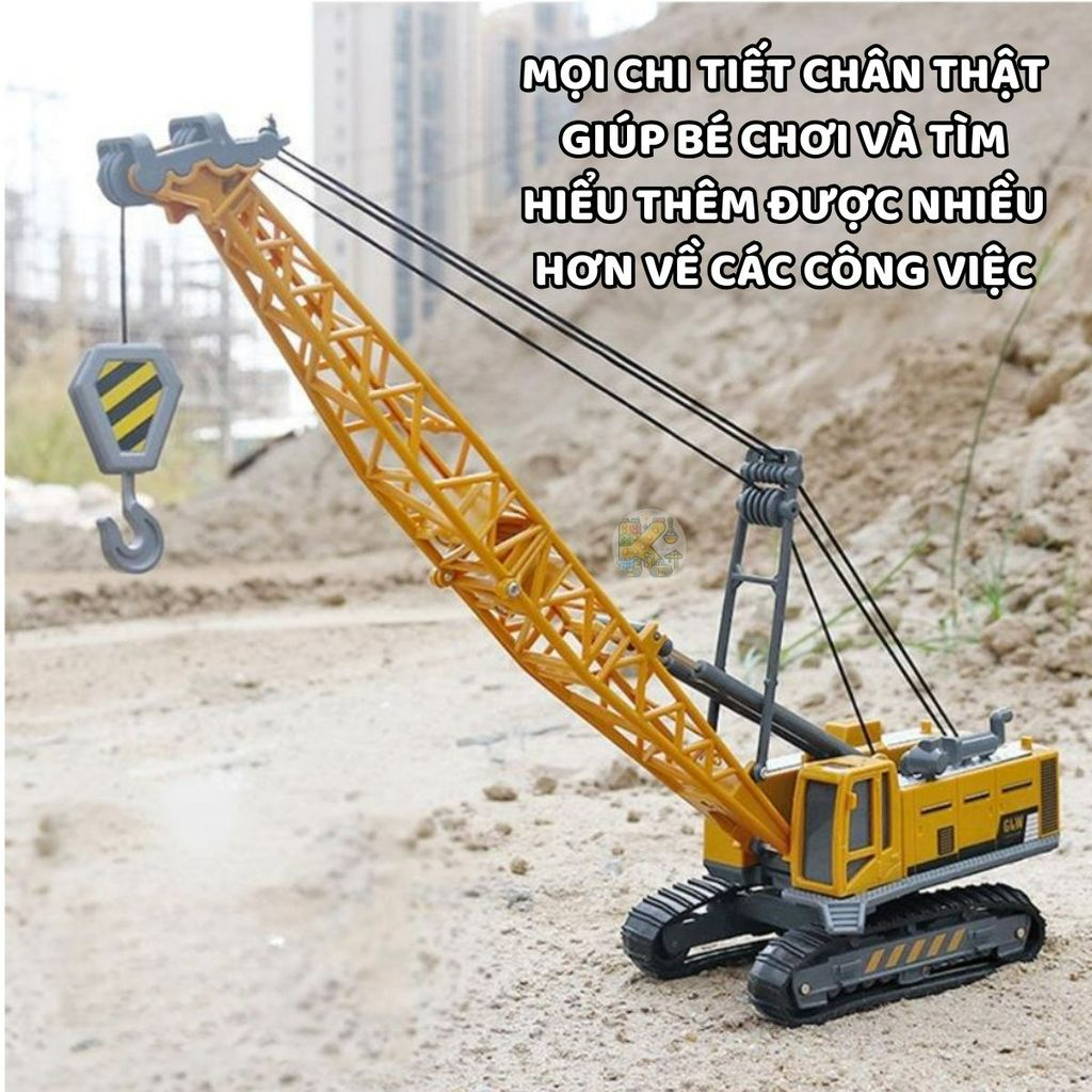 Bộ Đồ Chơi Xe Công Trường GLW Bằng Nhựa ABS Cao Cấp An Toàn Cho Bé