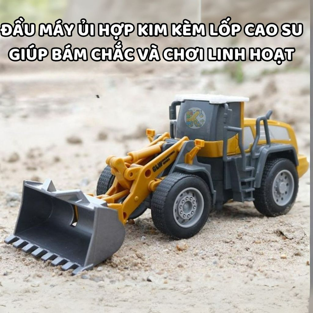 Bộ Đồ Chơi Xe Công Trường GLW Bằng Nhựa ABS Cao Cấp An Toàn Cho Bé